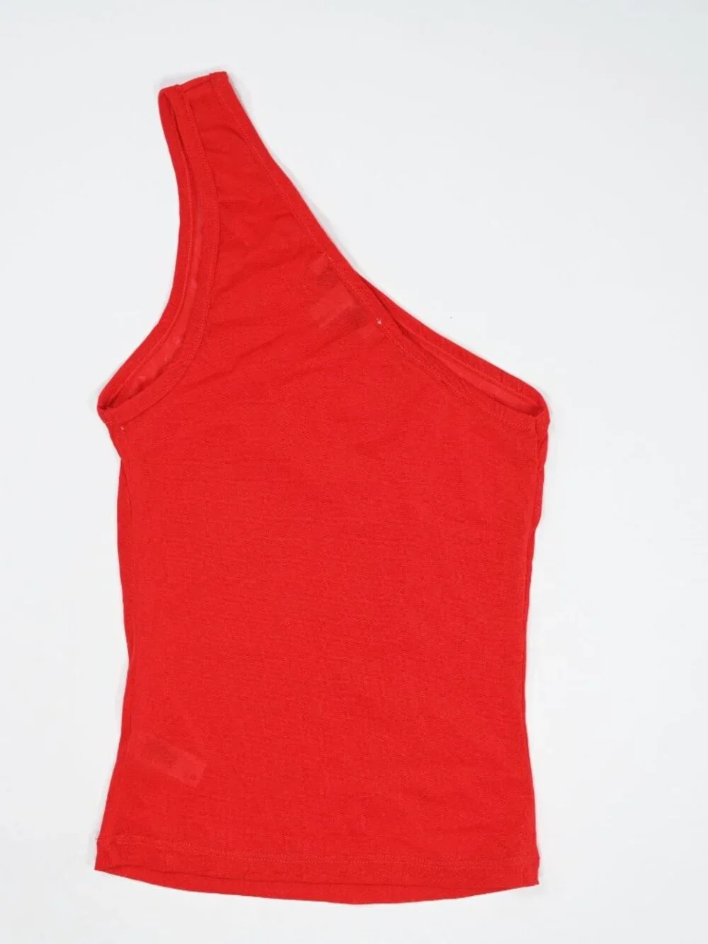 Khy Mesh One Shoulder Top in Cherry  Red